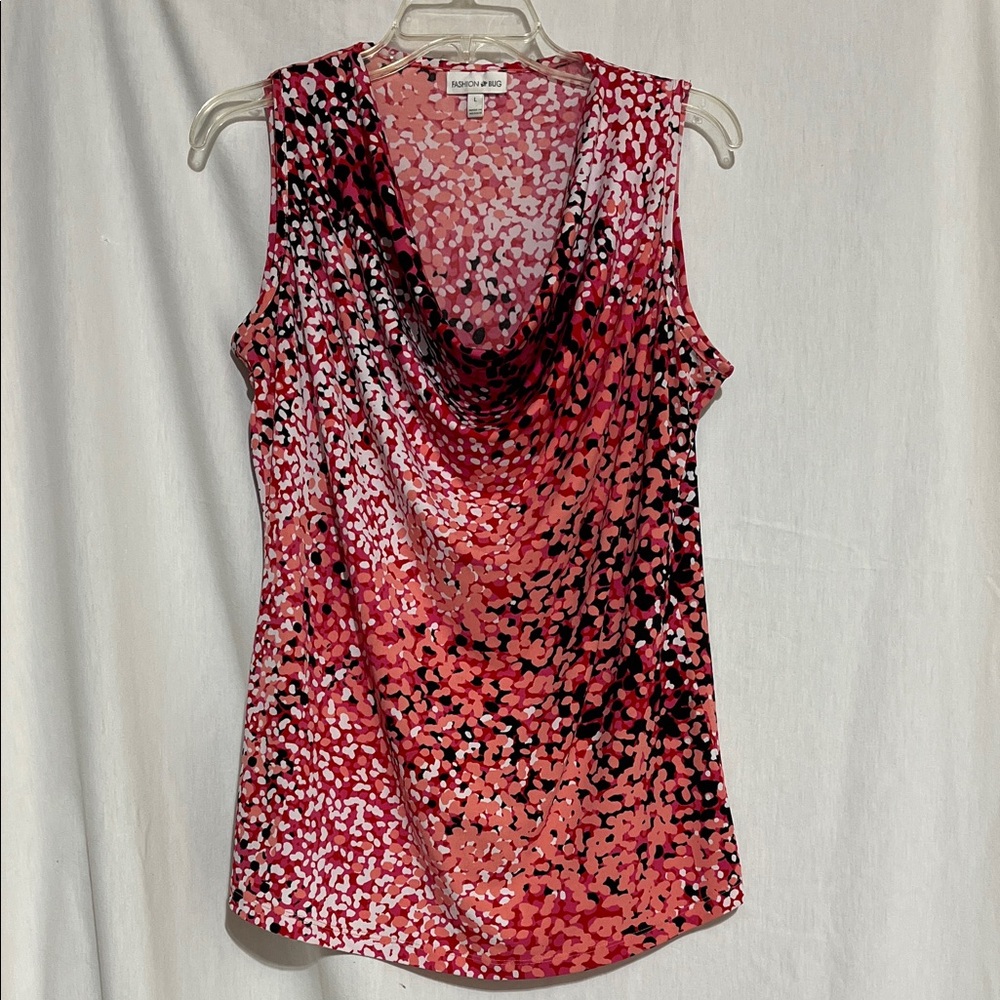 Fashion Bug Pink Multi Cowl Neck Sleeveless Camisole